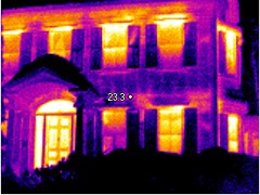 Thermal image of house